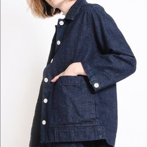 Micaela Greg Indigo Denim Freya Jacket Medium NWT